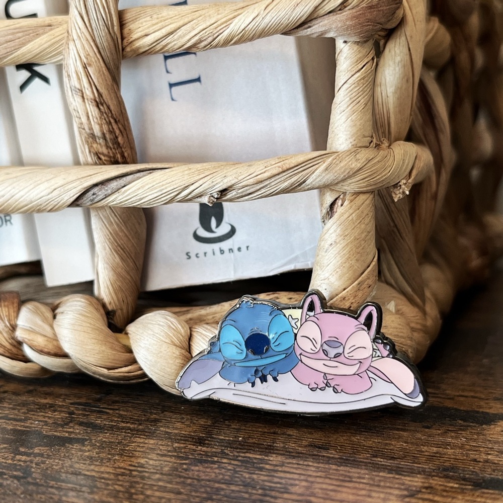 Stitch and Angel Loungefly Enamel Pin